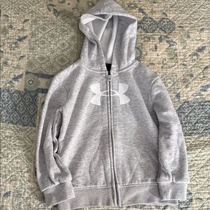 Under Armour Kids Light Gray Zip-Up Hoodie